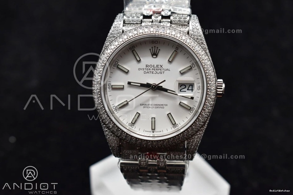 Upgraded Markers Stick White 906 Best Diamond DateJust JDF 41mm Version 0414